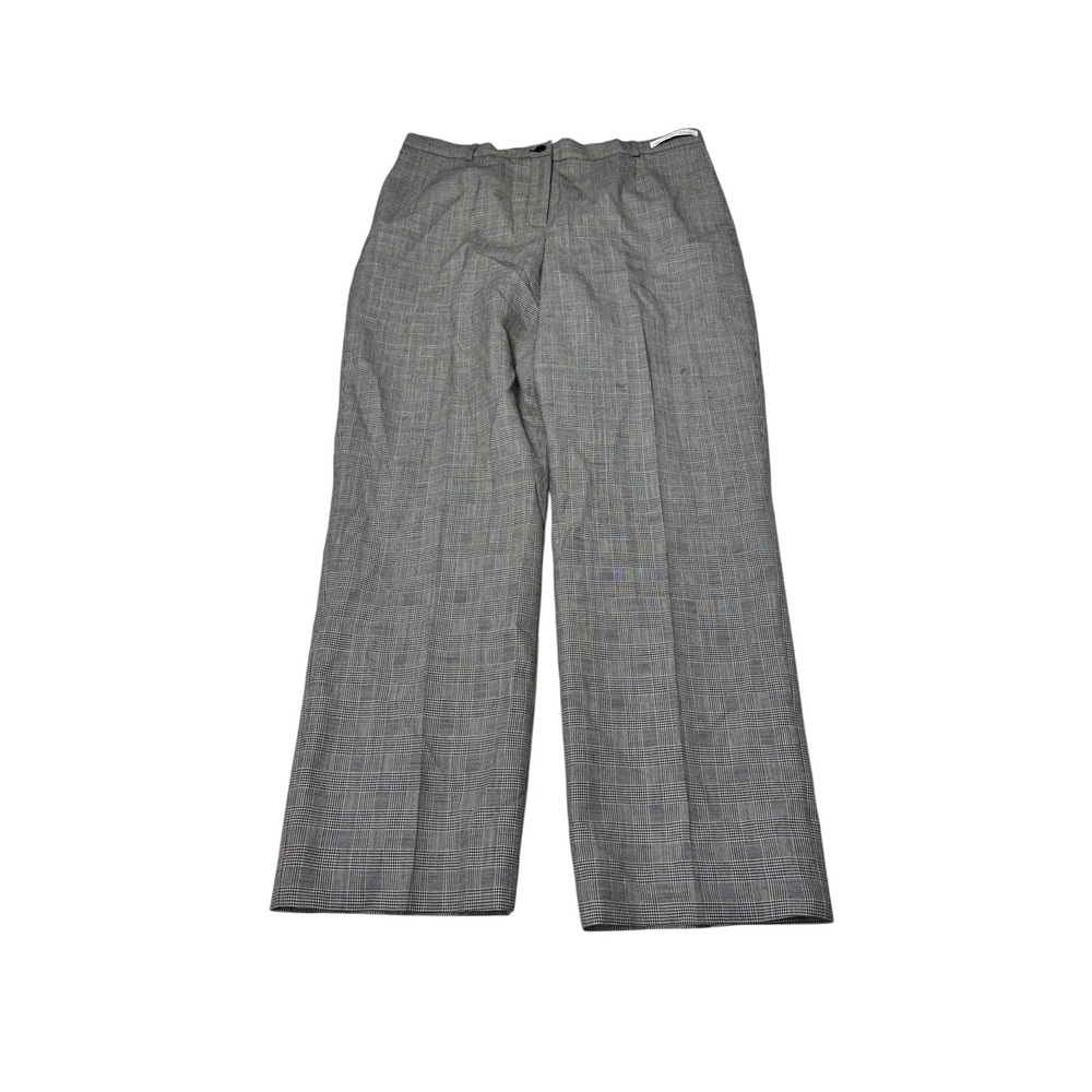 Pendleton Womens 12 W32 L28 Grey Glen Plaid Virgin Wool Straight Leg Dress Pants